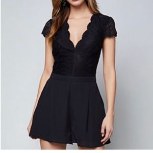 Bebe size 8 black lace romper